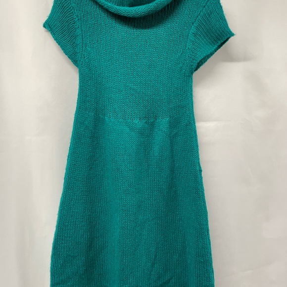 Judith March Green Sweater dress with embroidered flower size s - Picture 8 of 9